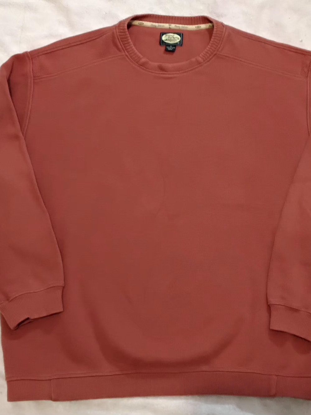 Vintage Tommy Bahama rust orange color cotton crewneck sweatshirt; size M